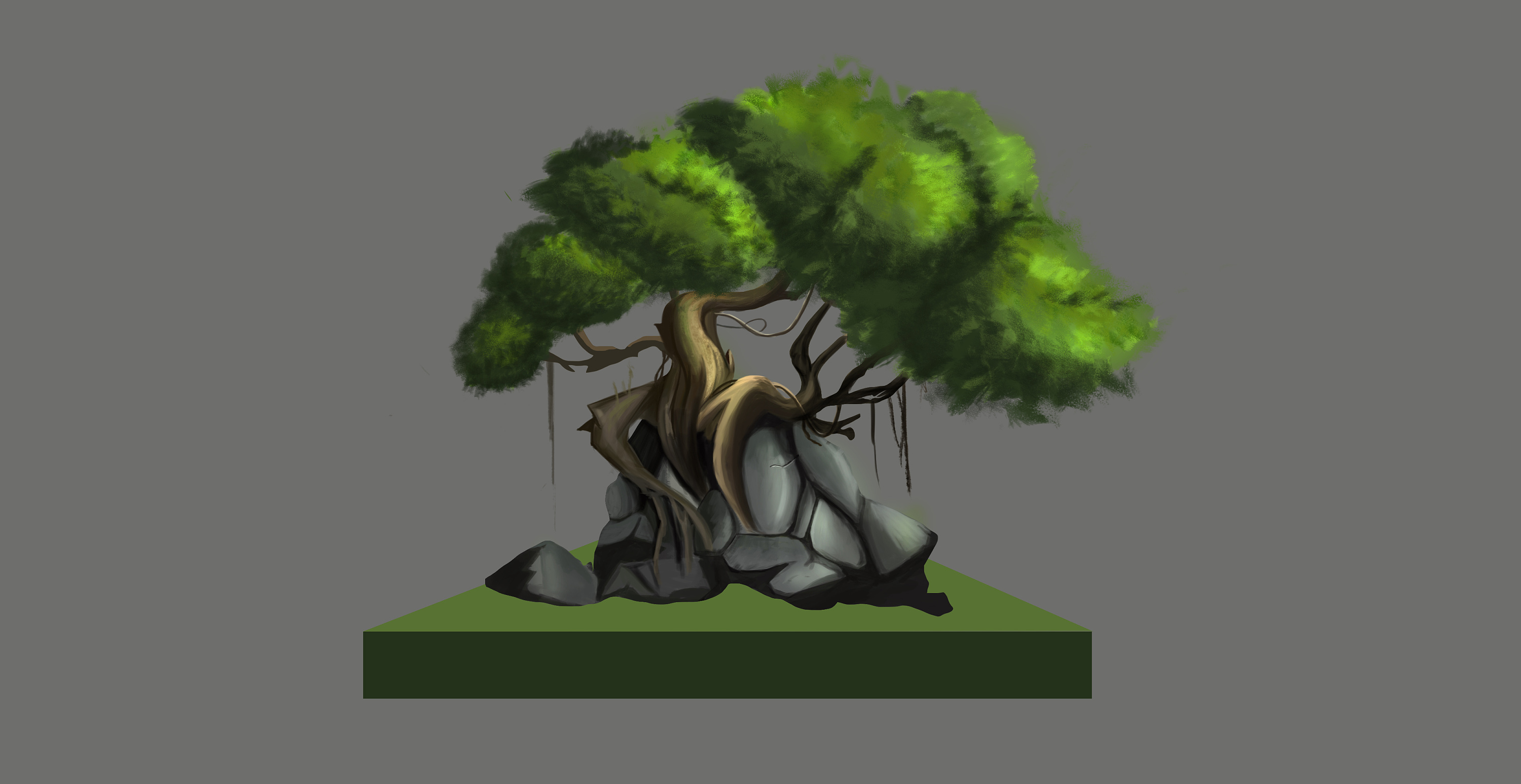 场景—树设计|插画|游戏原画|陈跃钊 - 原创作品 - 站酷 (zcool)