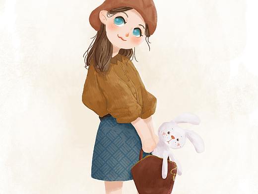 拎兔子的女孩