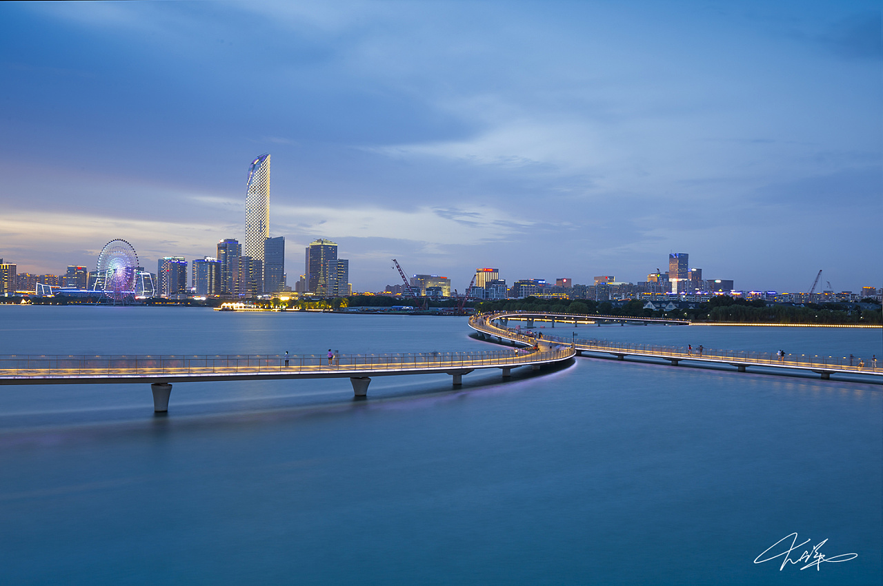 苏州工业园区夜景|摄影|环境/建筑摄影|大洋926 - 原创作品 - 站酷