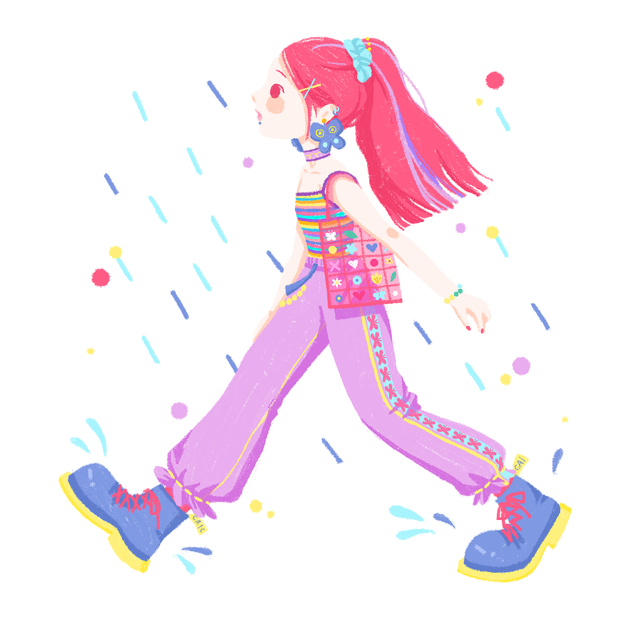 fashion girls！9！（图ZMTI3Nzk3MDEy） - 新锐潮流插画 - 站酷设计师半田偲原创素材 - 站酷ZCOOL