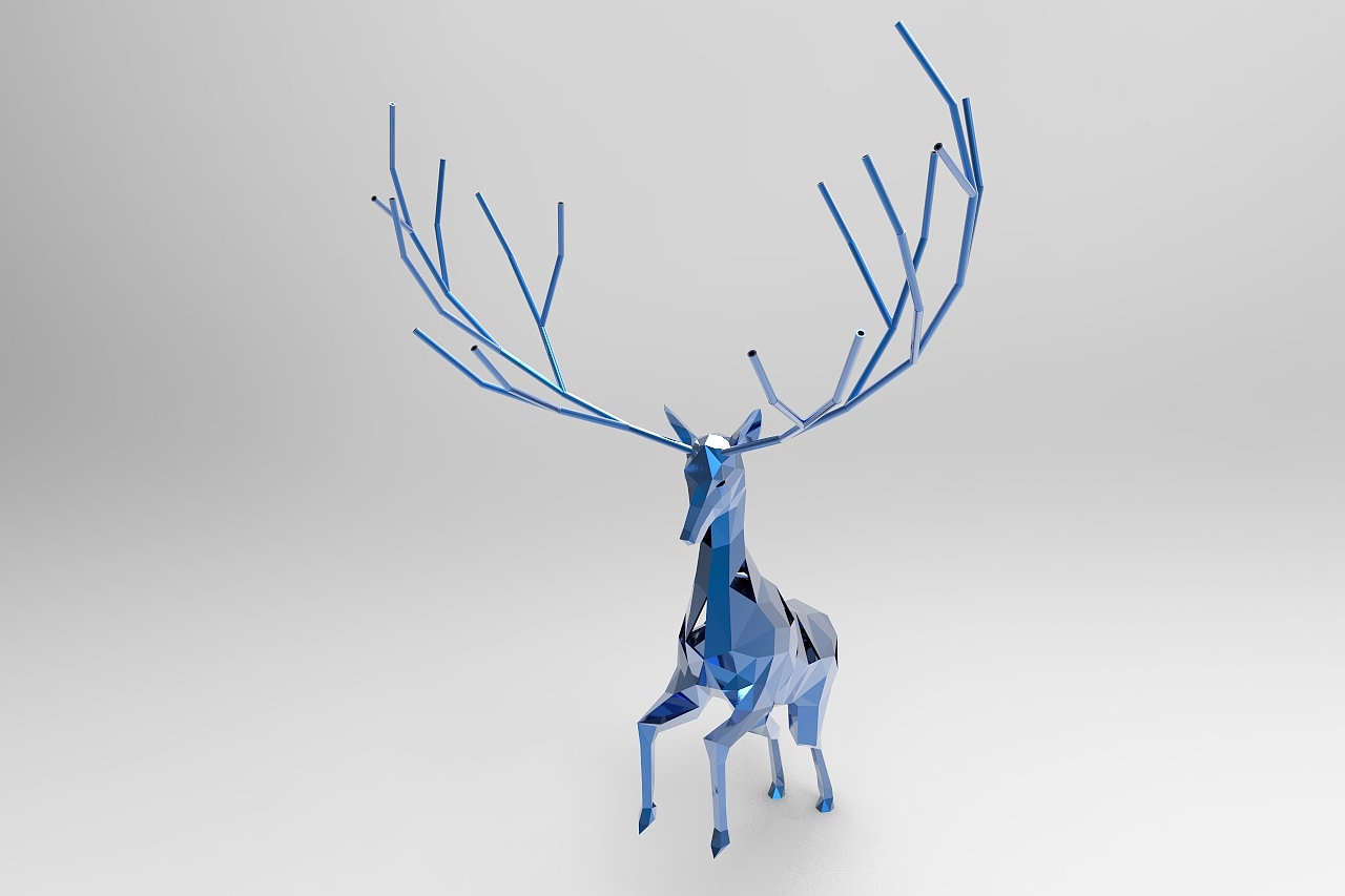 创意c4d模型麋鹿