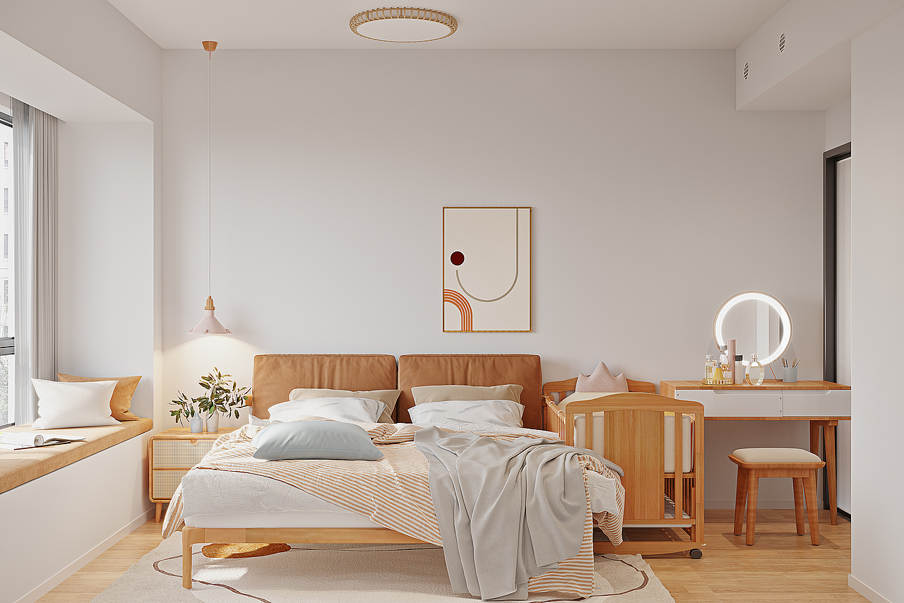 深圳如愿全案设计：116㎡日式风，温暖治愈又舒适（图ZMzM4MDEwNTY4） - 家装设计 - 站酷设计师深圳如愿空间原创素材 - 站酷ZCOOL