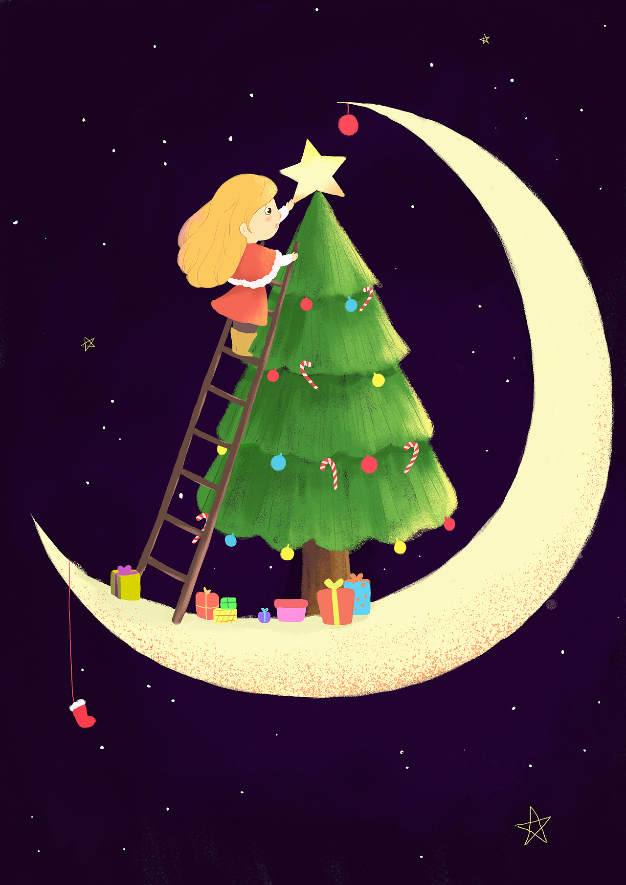 原创圣诞节插画