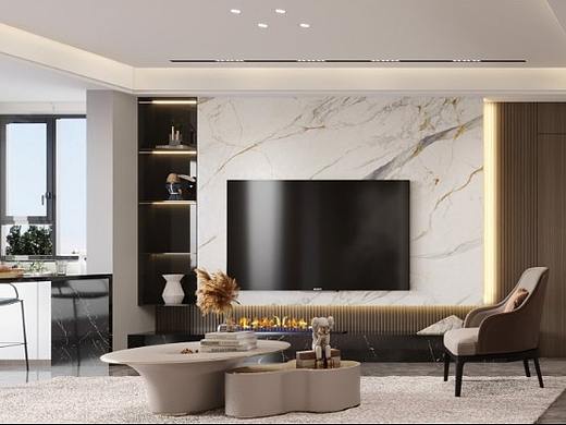 现代客餐厅和主卧室（个人主页-ZNTgwOTkxNjQ=） - 家装设计 - 站酷设计师室内设计婷婷原创素材 - 站酷ZCOOL