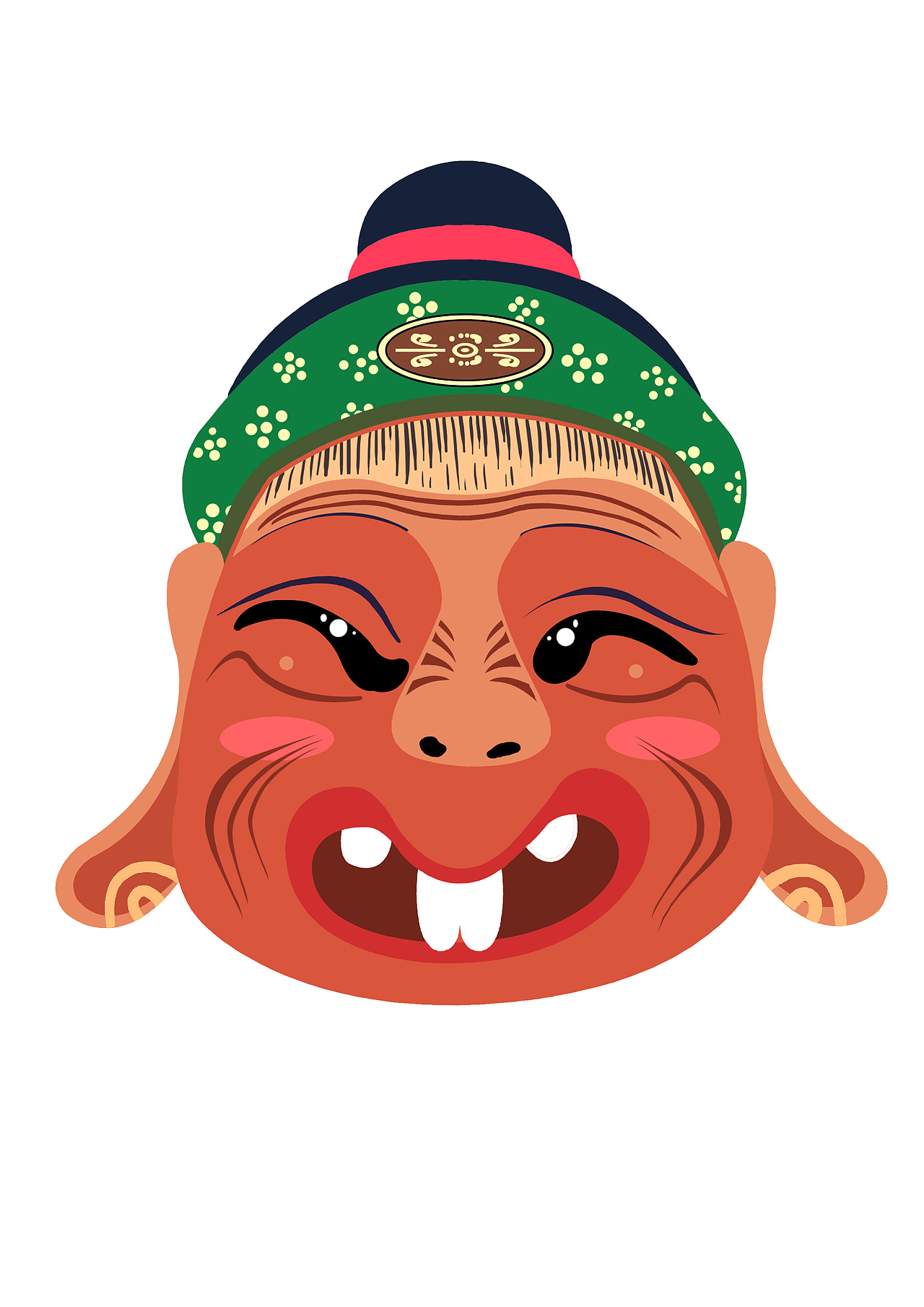 原创作品:卡通傩面具1|插画|商业插画|超级玛丽莲梦露_原创作品-站酷