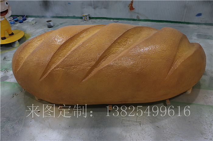 新款玻璃钢网红面包蛋糕店铺招牌面包造型门头雕塑美陈