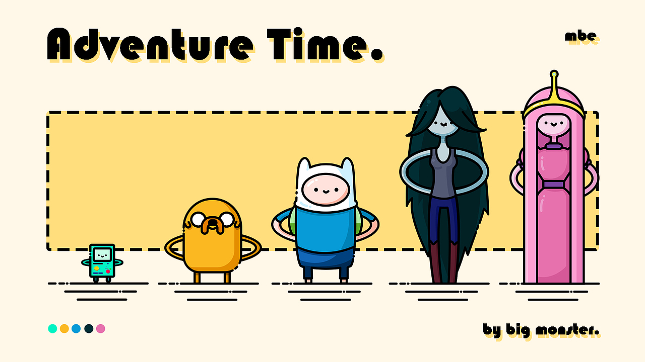 探险时光mbe风格图标设计制作