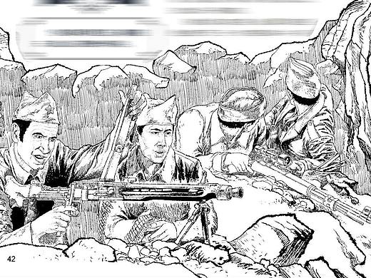 连环画，写实漫画线稿，写实黑白插画，写实插画，肖刚