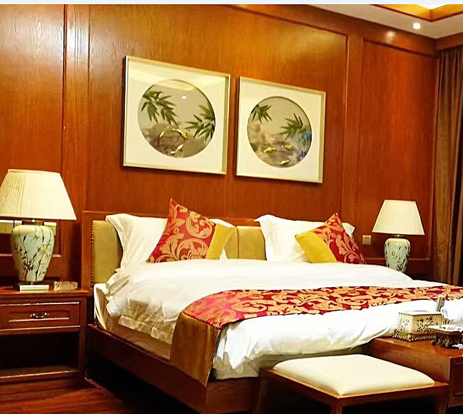 床头背景挂画#集恒工艺装饰画#酒店软装配饰#案例实拍