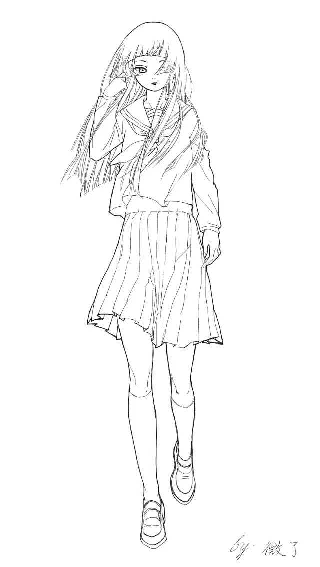 举报收藏分享原创作品动漫动画片同人地狱少女阎魔爱线稿微子lin微子