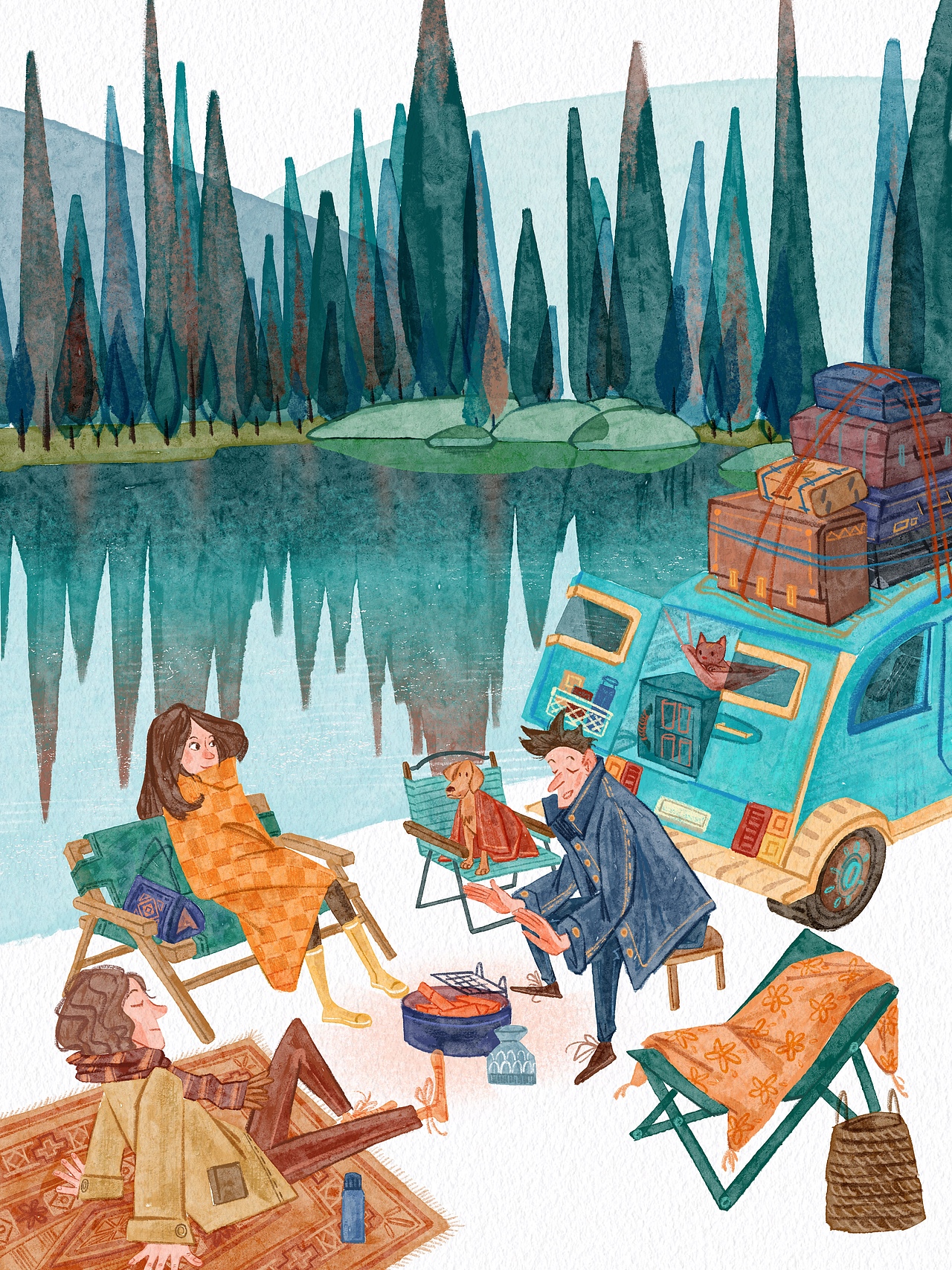 插画|露营时间