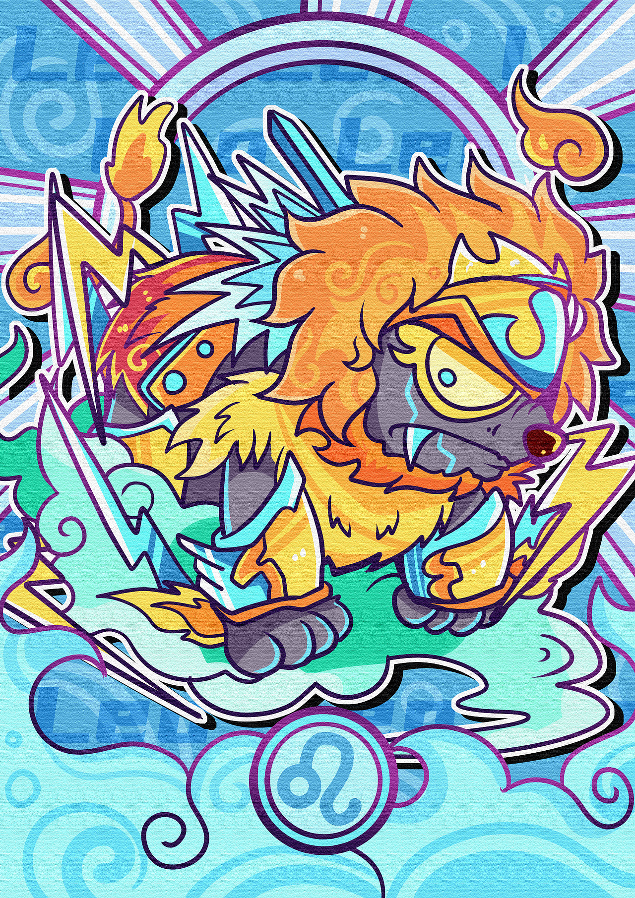 KUKI插画【九龙/星座/神兽/天王】