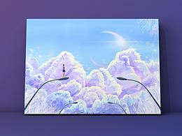 iPad插畫-追光中等風(fēng)也等你