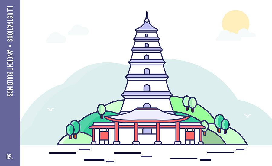 建筑插画 Architectural Illustrations（图ZNjMzMTY2OTI=） - 艺术插画 - 站酷设计师逐日的沙鱼原创素材 - 站酷ZCOOL