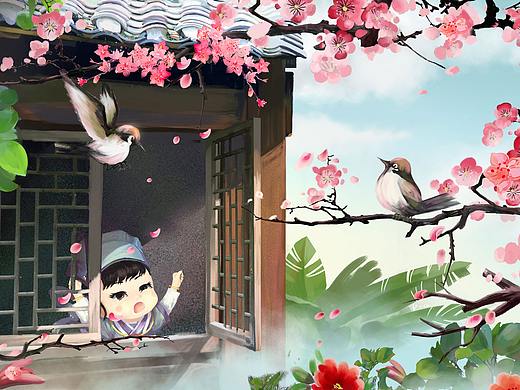 春眠不觉晓，处处闻啼鸟。