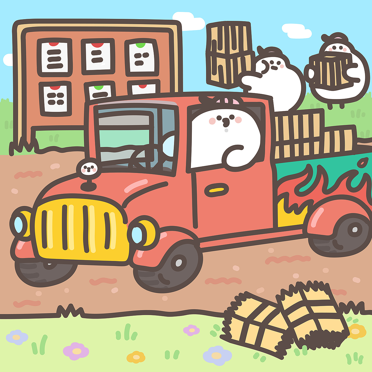 #豆豉雀插画#农场主们的小生活