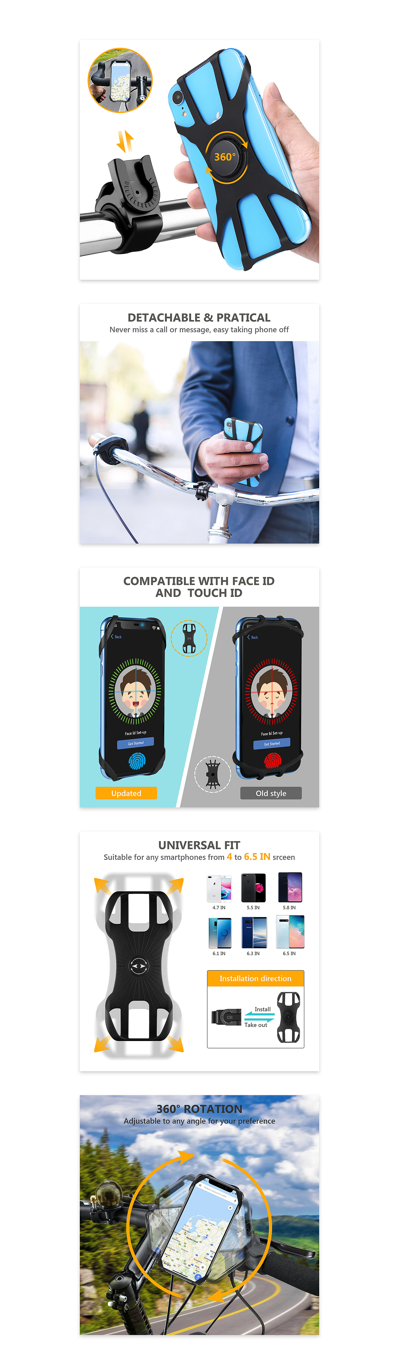 亚马逊产品，单车手机支架主图及A+（图ZMjA4MzQxOTM2） - 电商 - 站酷设计师Nine_G原创素材 - 站酷ZCOOL