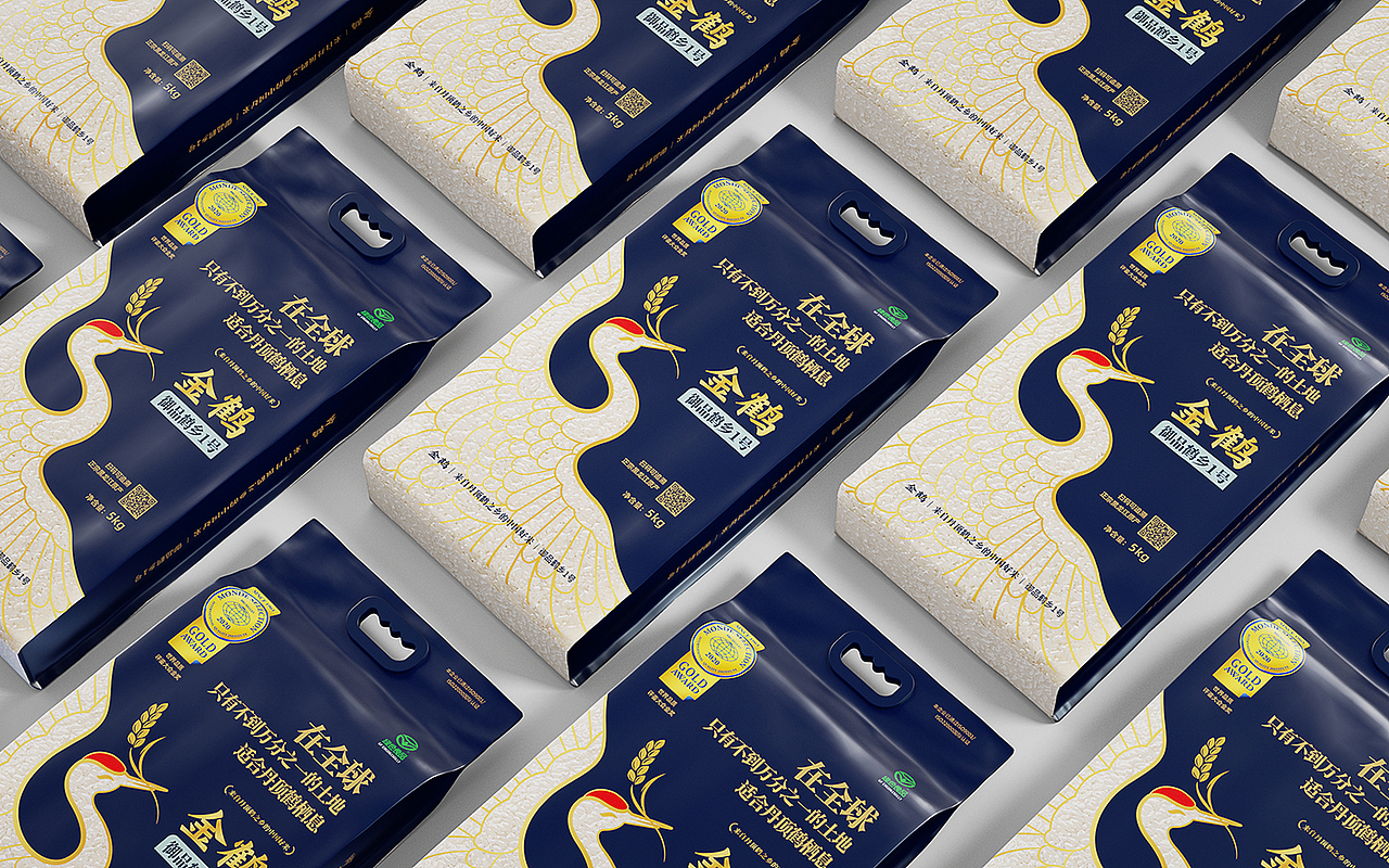 大米包装设计-金鹤大米包装设计-四喜包装设计（图ZMjEyMDU4OTIw） - 包装 - 站酷设计师四喜亮点包装策划原创素材 - 站酷ZCOOL