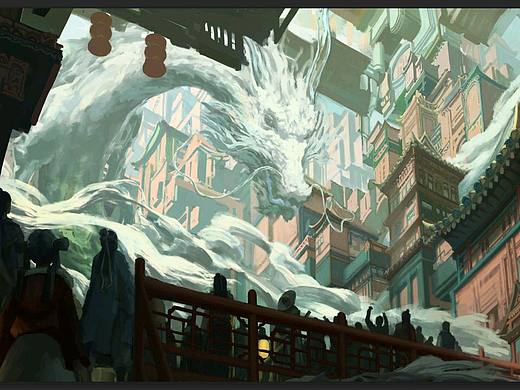 水龙吟（个人主页-ZNjU1MTQyMTY=） - 艺术插画 - 站酷设计师VOSIAN原创素材 - 站酷ZCOOL