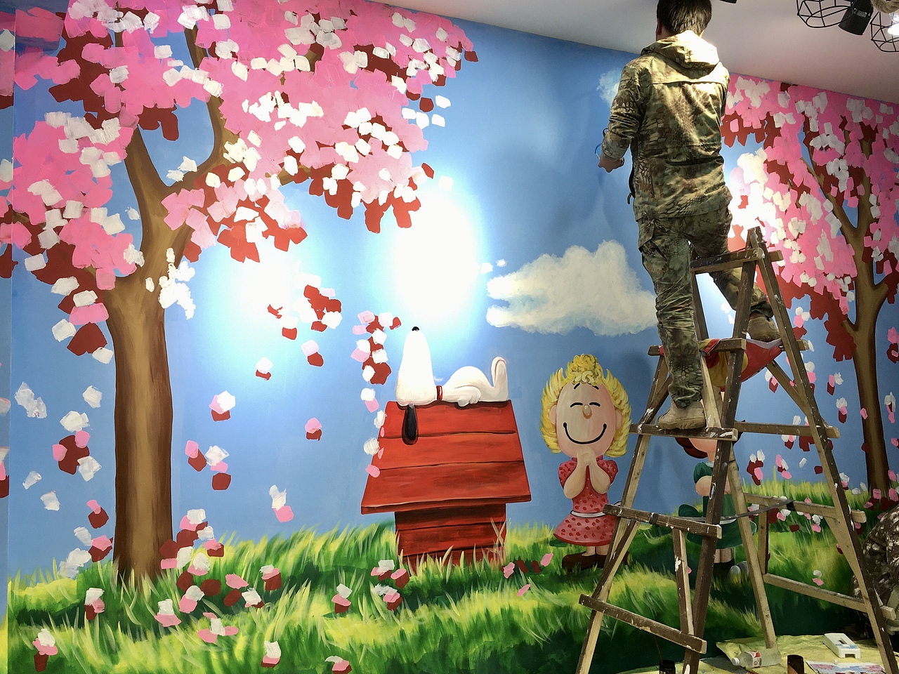 儿童鞋店背景墙手绘（图ZMTgxMjIxNTg4） - 新锐潮流插画 - 站酷设计师壁尚手绘贵州墙绘原创素材 - 站酷ZCOOL
