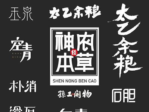 神农本草经系列字体设计一