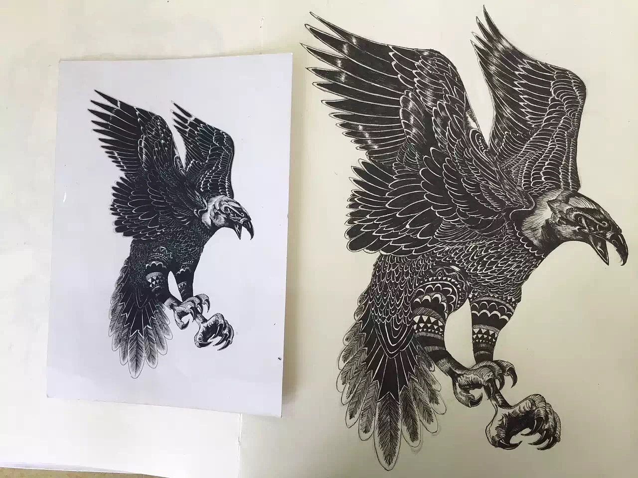 临摹黑白装饰画