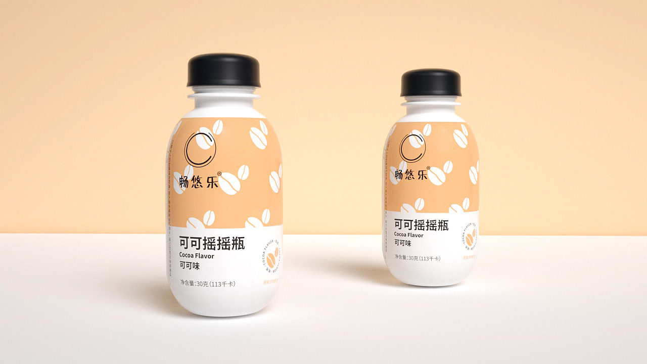 代餐奶昔畅悠乐摇摇瓶包装设计 已商用
