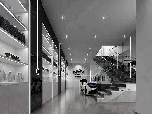 黑白风网咖装修设计效果图_黑白风网吧电竞馆版图互娱