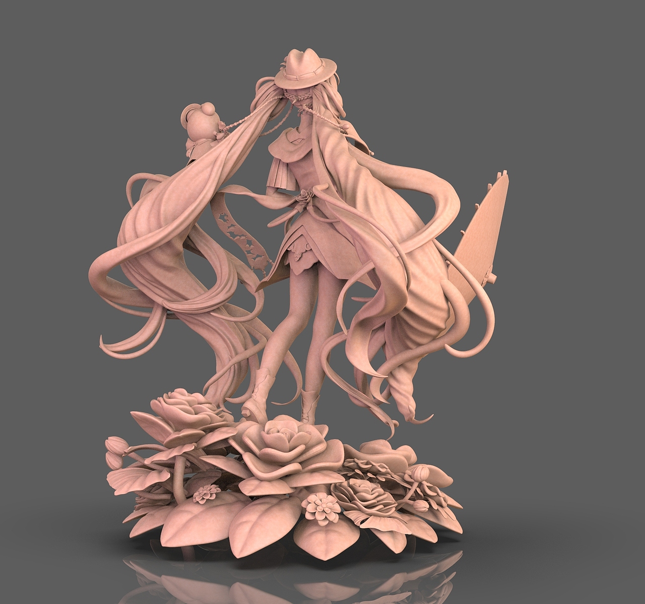 临摹作品手工艺手办/模玩发展23一人画ip245《深爱》系列手办作品2586