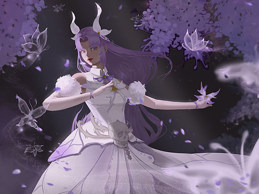 骨蛾公主插图绘制