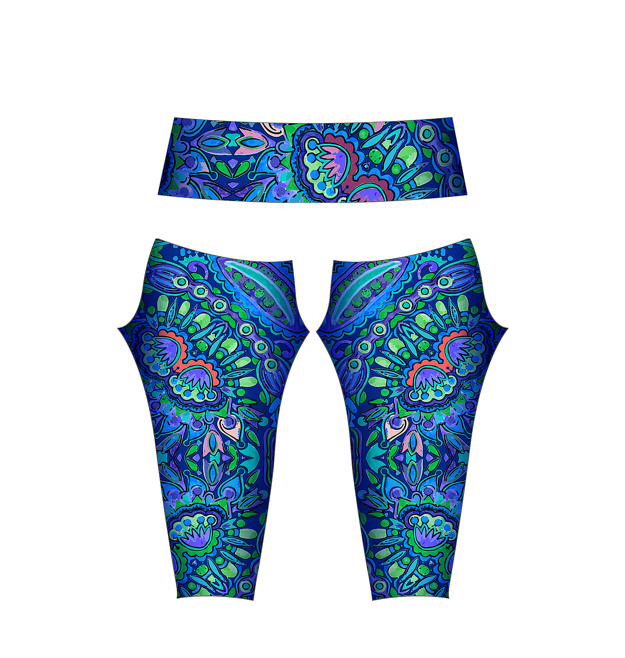 外贸健身运动裤图案设计