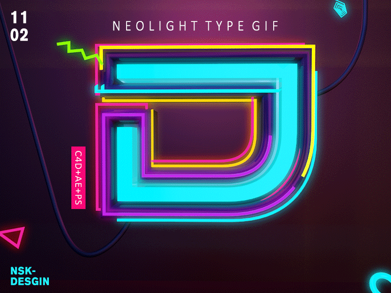 Neolight type desgin-霓虹发光字设计（图ZNjI1MTUzMTI=） - 动画/影视 - 站酷设计师神田流原创素材 - 站酷ZCOOL