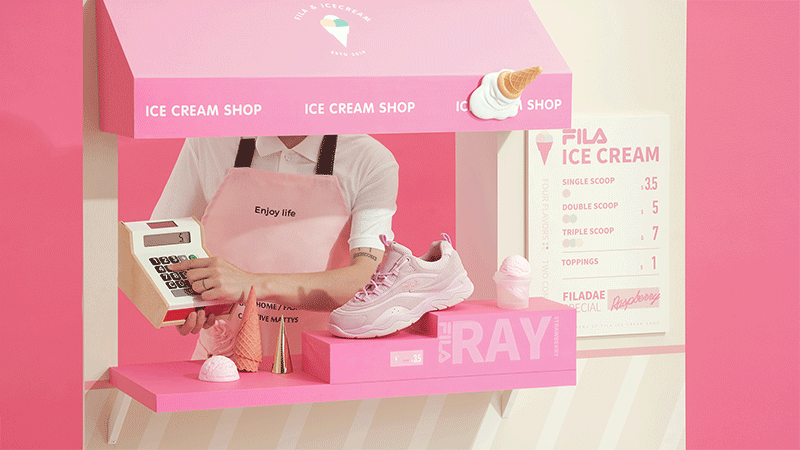 创意视觉『 FILA｜RAY 』✖ 新罐头（图ZMTc1OTE3NDcy） - 产品摄影 - 站酷设计师新罐头视觉策略原创素材 - 站酷ZCOOL