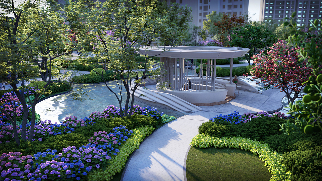大区景观设计lumion效果图
