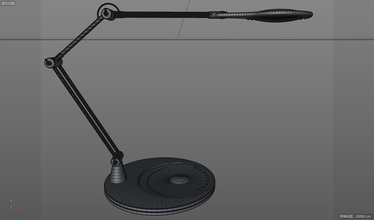 台灯建模渲染金属灯