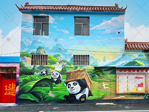 3d墙绘|手绘墙|墙绘|美丽乡村|网红村|乡村振兴