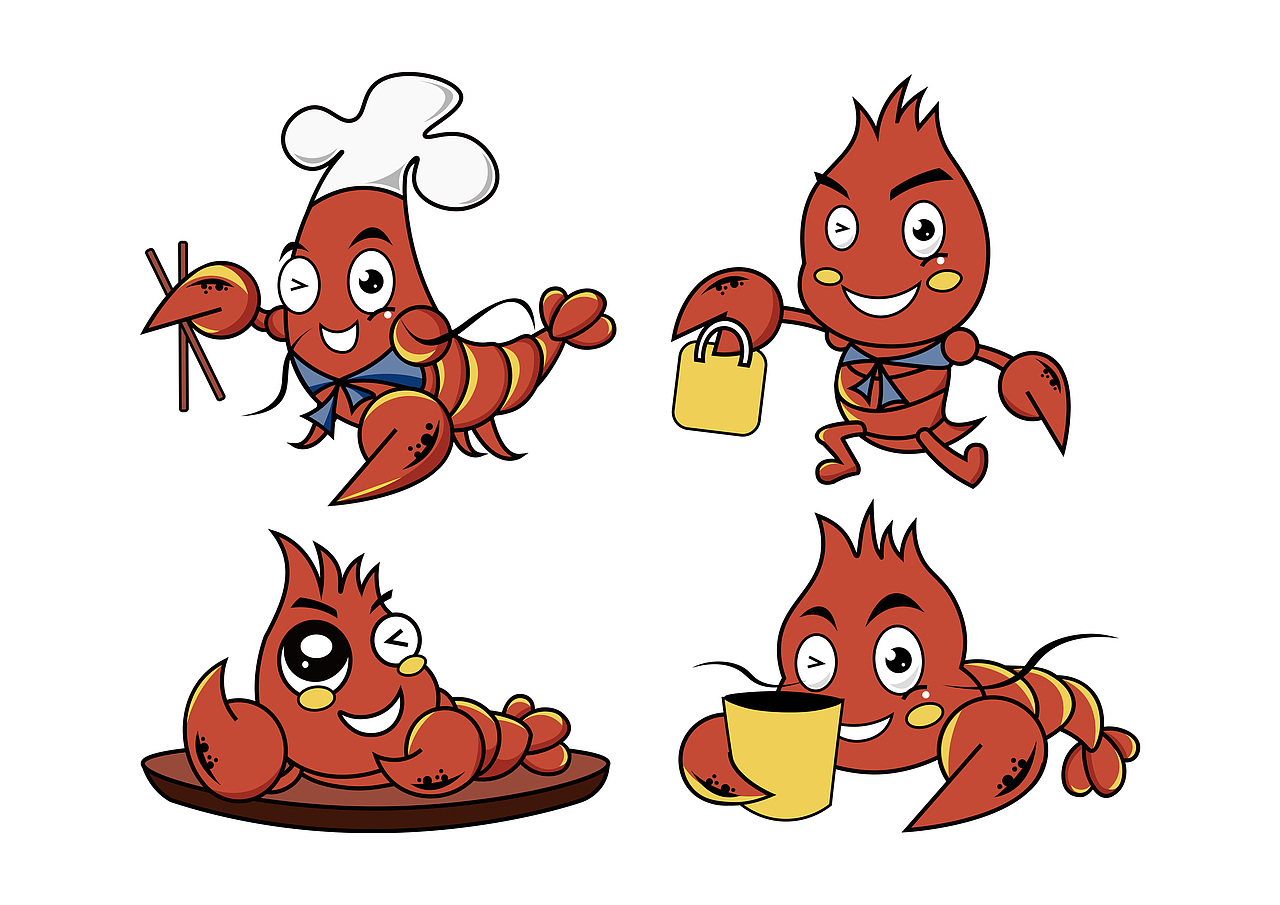 潜江虾厨小龙虾品牌LOGO设计（图ZOTA1MjQ2MDA=） - 品牌 - 站酷设计师ch7071原创素材 - 站酷ZCOOL