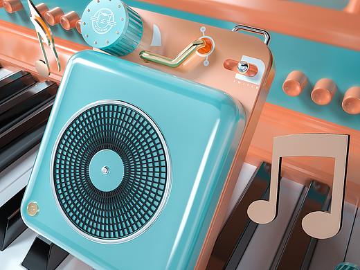 蓝牙音箱-C4D-OC