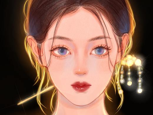 水彩人像练习,报班作业