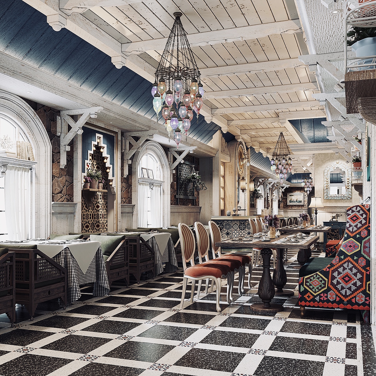 乡村风格（图ZMjM1MDYxMjg0） - 家装设计 - 站酷设计师丝路筑艺原创素材 - 站酷ZCOOL