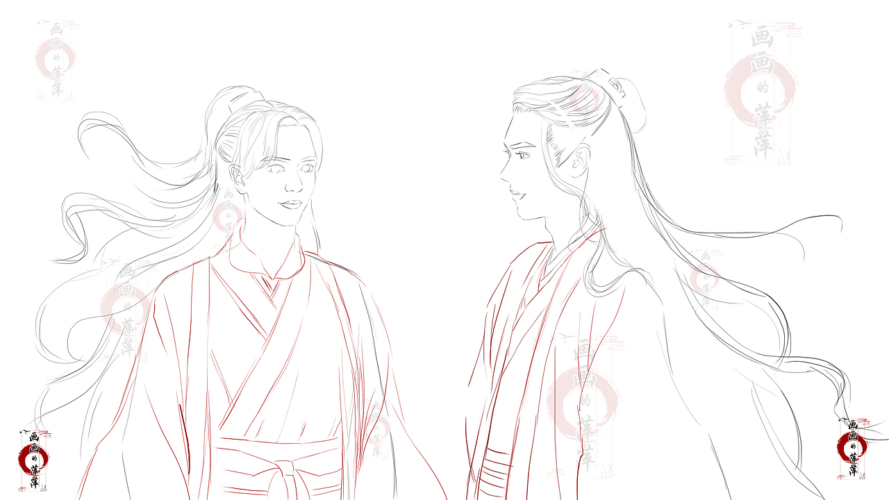 山河令 温客行 周子舒 同人|插画|商业插画|画画的萍萍_原创作品-站酷