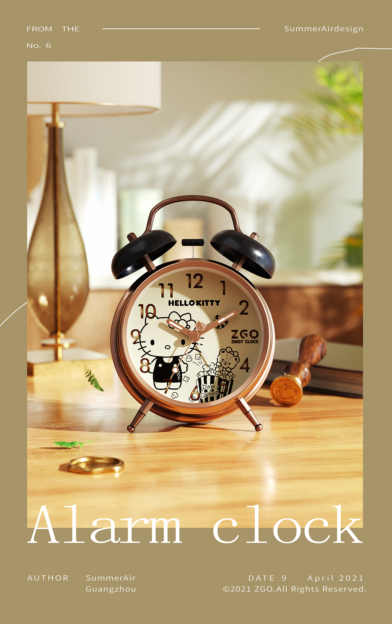 ZGO x Sanrio 闹钟详情页渲染图