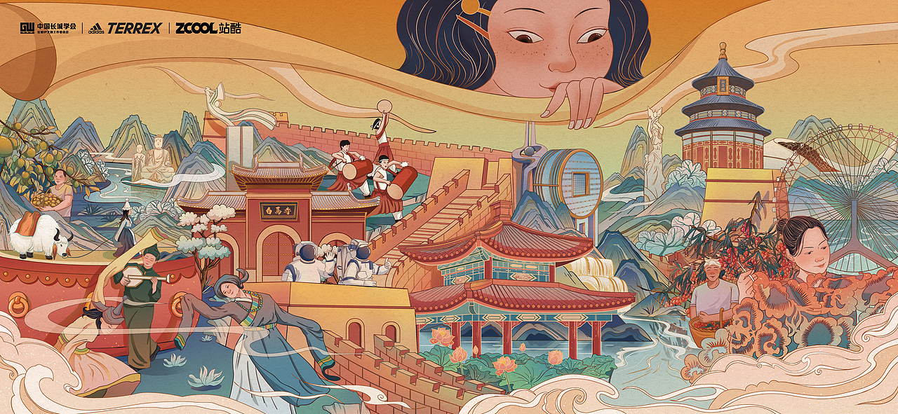 长城-传承（图ZMjc2NDQ2ODQ0） - 图案 - 站酷设计师CC_LING_原创素材 - 站酷ZCOOL