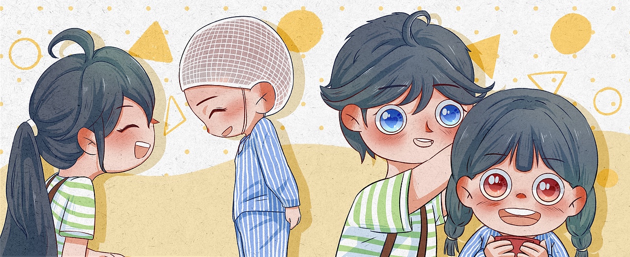 《长发的豆豆》儿插绘本