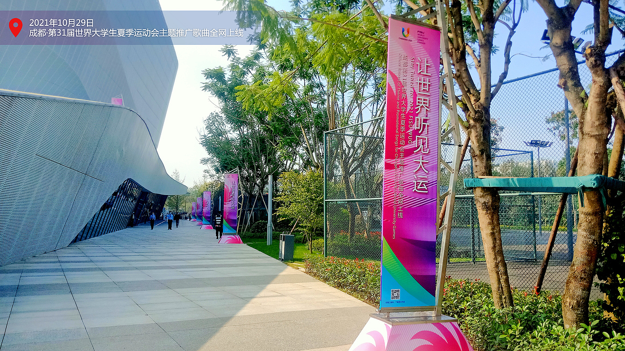 道旗成都大运会地产道旗迎宾道旗活动道旗