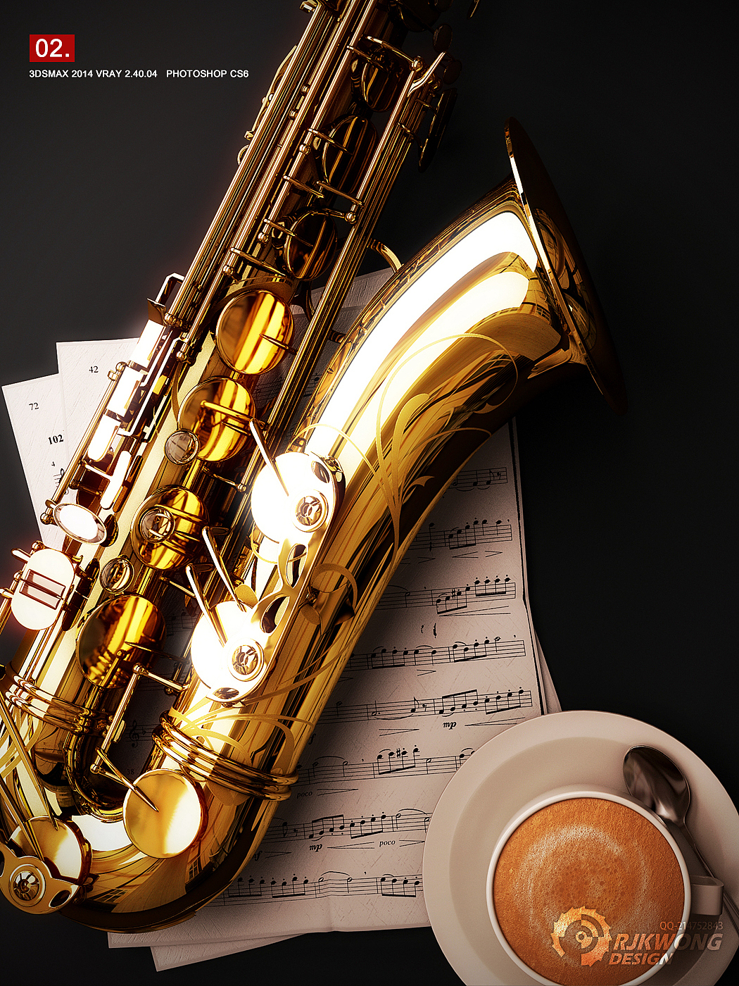 saxophone（图ZMTIwMTI5NzY=） - 其他三维 - 站酷设计师RJKWONG原创素材 - 站酷ZCOOL