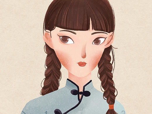 民国女孩儿（个人主页-ZNDY1NzQ1NDQ=） - 商业插画 - 站酷设计师小刺猬92原创素材 - 站酷ZCOOL