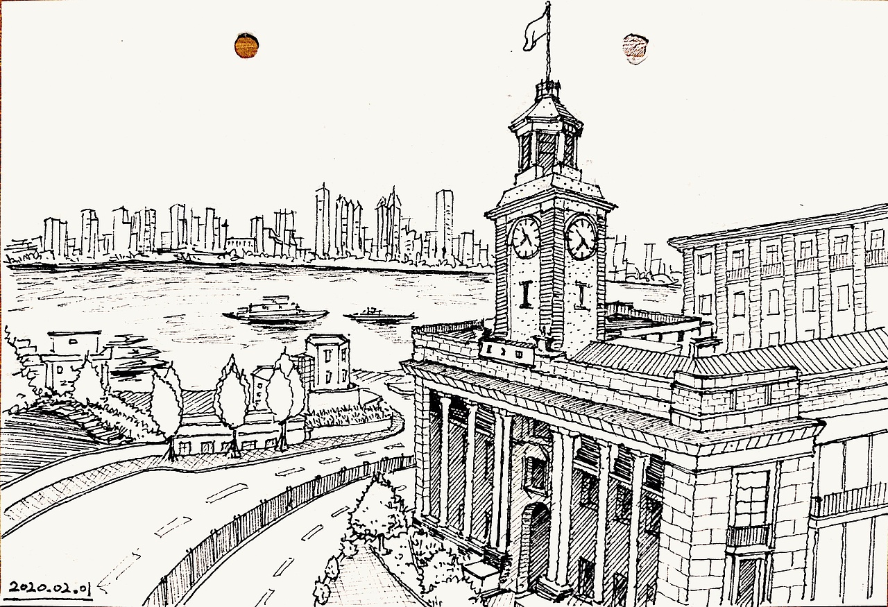 抗击疫情手绘武汉