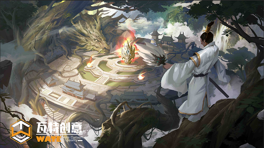 御龙在天（图ZMTEyNzAxNjI4） - 游戏原画 - 站酷设计师瓦特创意有限公司原创素材 - 站酷ZCOOL