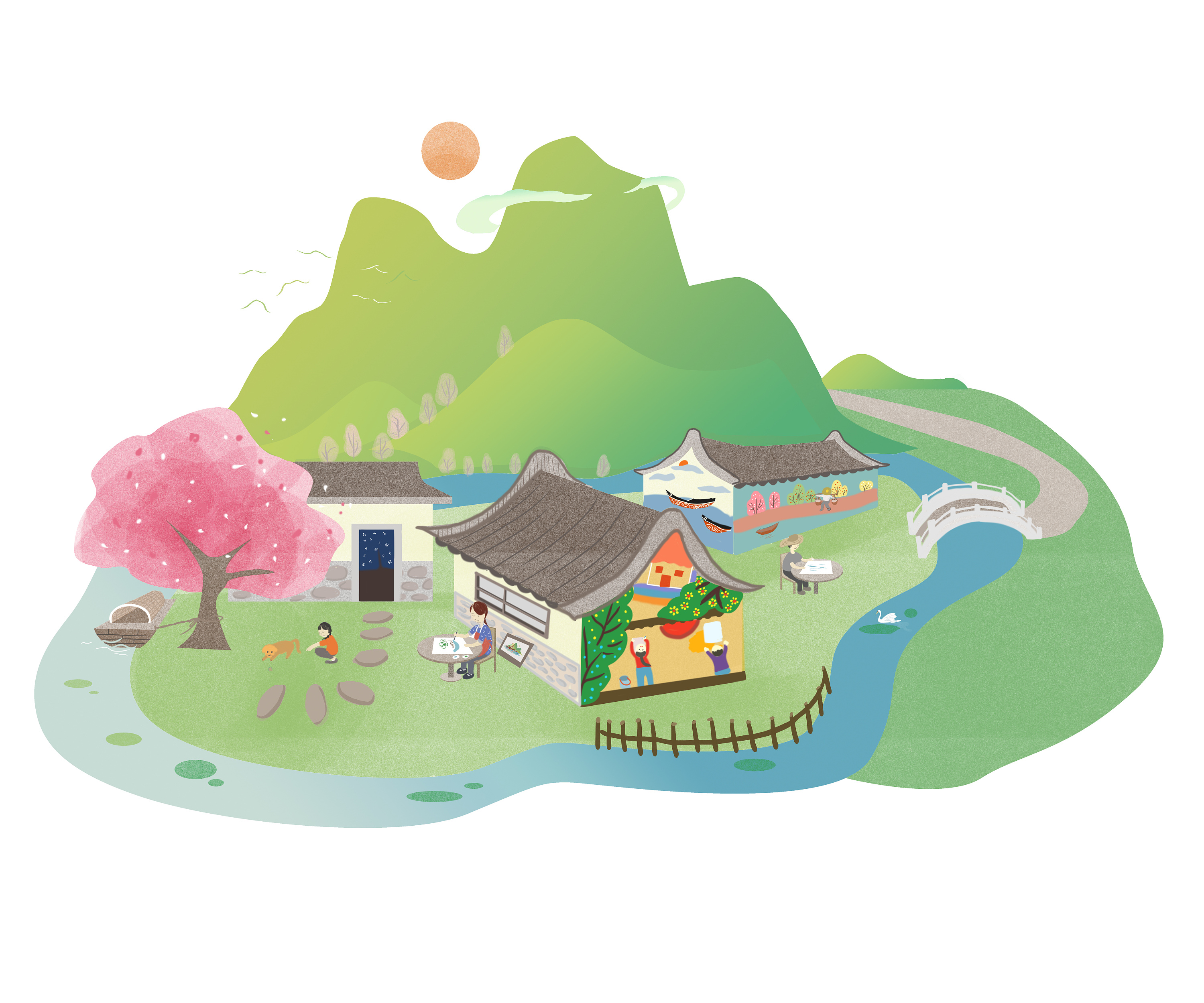 墙绘稿|插画|商业插画|d哩哩 - 原创作品 - 站酷 (zcool)